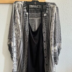 Roz & Ali Monochrome Patterned Kimono